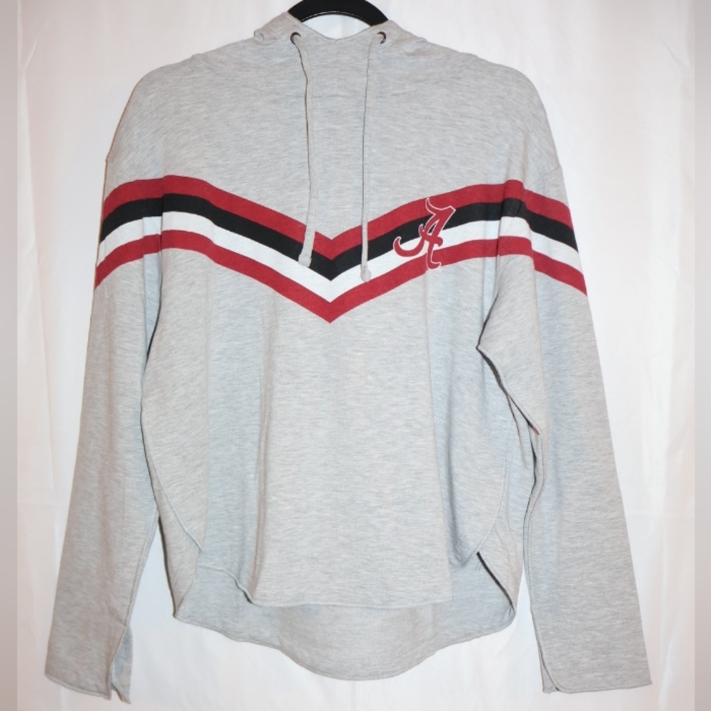 Gray Alabama Crimson Tide Cropped Flowy Hoodie. Medium. NWT.